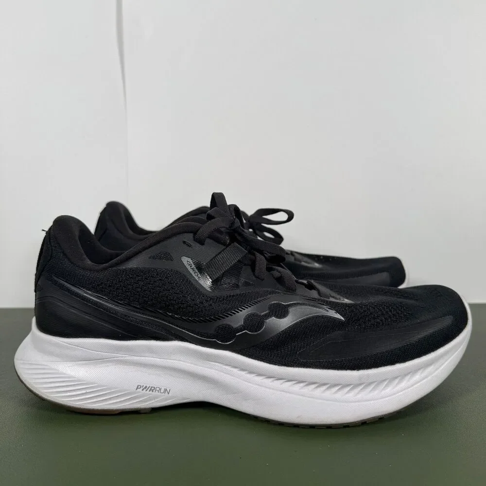 Saucony Guide 15 Womens Size 9.5 Black White Athletic Running Shoes Sneakers